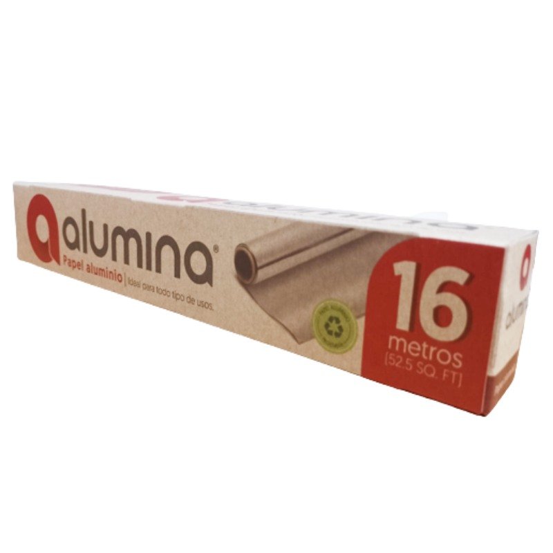 Papel Aluminio Alumina x16mt Plegadiza
