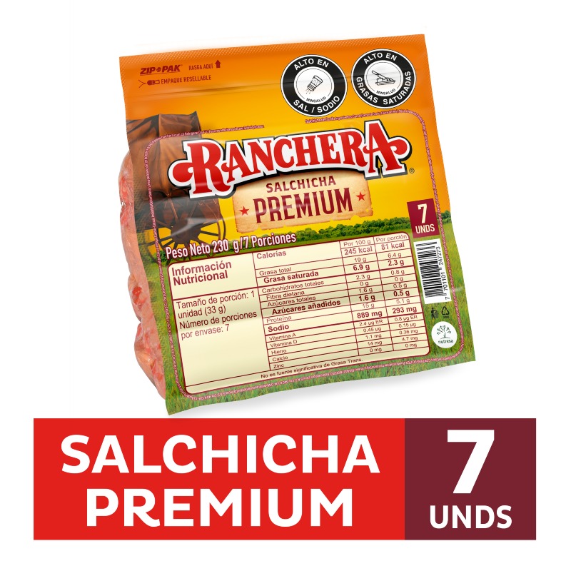 Salchicha Ranchera x230g