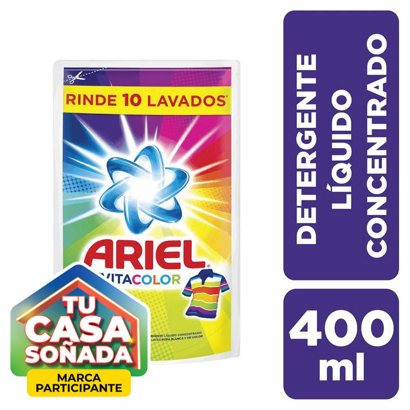 Detergente Ariel x400ml Liquido Revitacolor