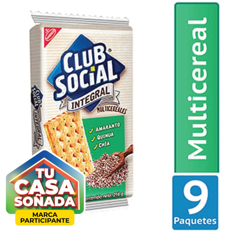 Galleta Club Social X234g Integral Multicereal