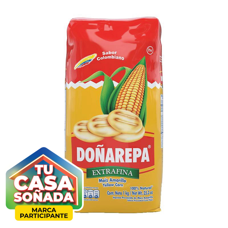 Harina Doñarepa x1000g Maiz Amarillo