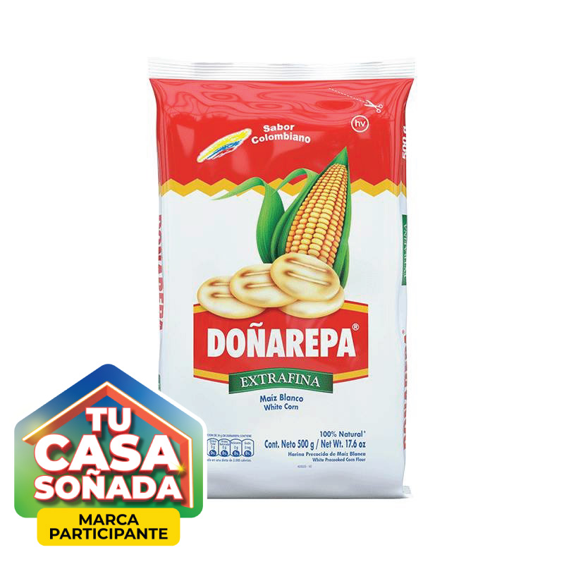Harina Doñarepa x500g Maiz Blanco