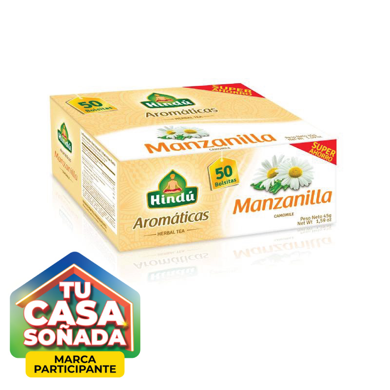 Aromatica Hindu x45g Manzanilla 50 Bolsas