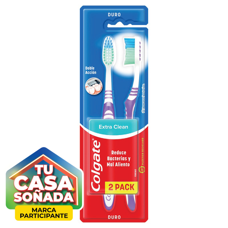 Cepillo Dental Colgate x2 Extra Clean Fir