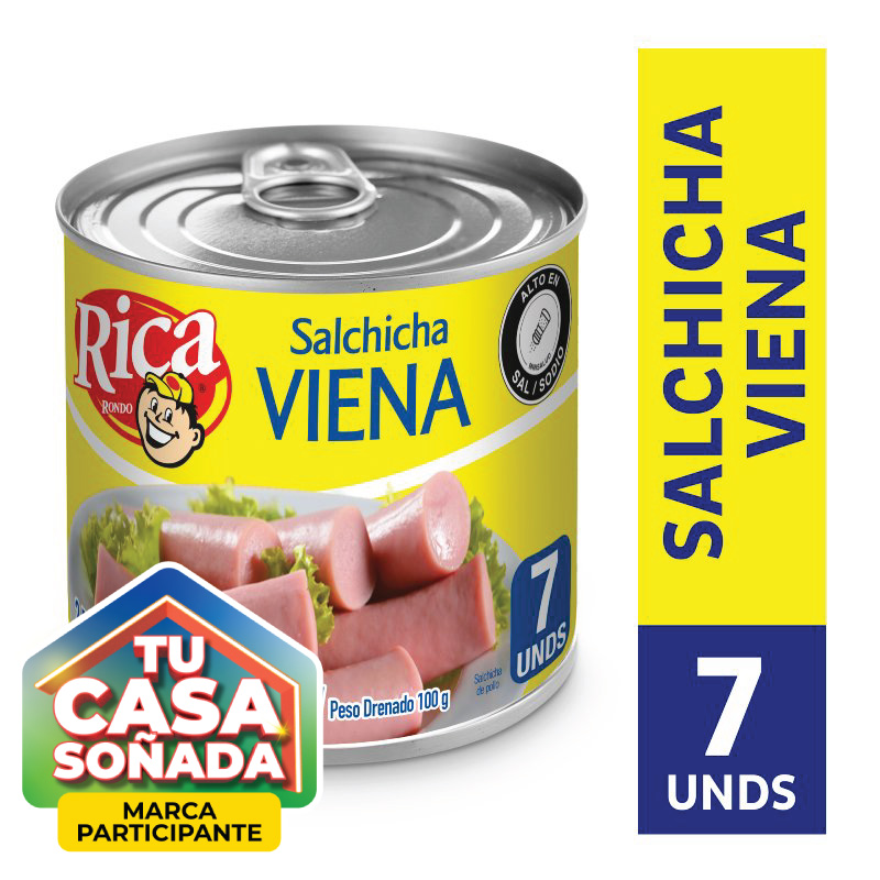 Salchicha Rica x150g Viena Res Lata