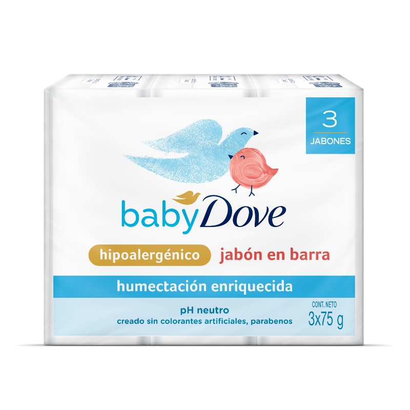 Jabon Dove 3x75g Baby Hidratante Enriquecido