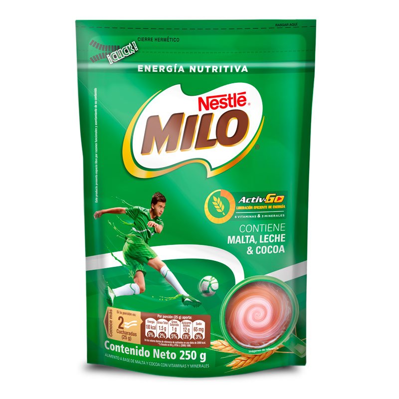 Bebida Achocolatada Milo x250G Actigen E Doy Pack