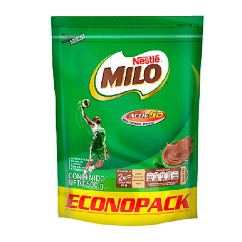 Bebida Achocolatada Milo x500g Actigen Doy Pack
