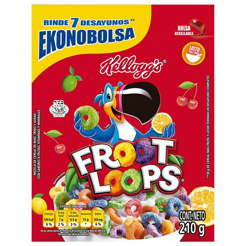 Cereal Kellog x210g Froot Loops Bolsa