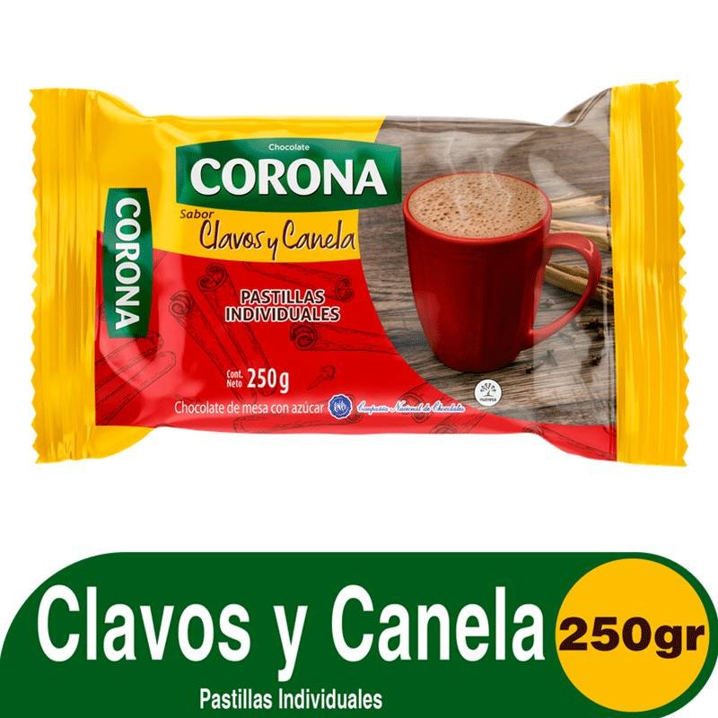 Chocolate Corona x250g Clavos Canela Barra