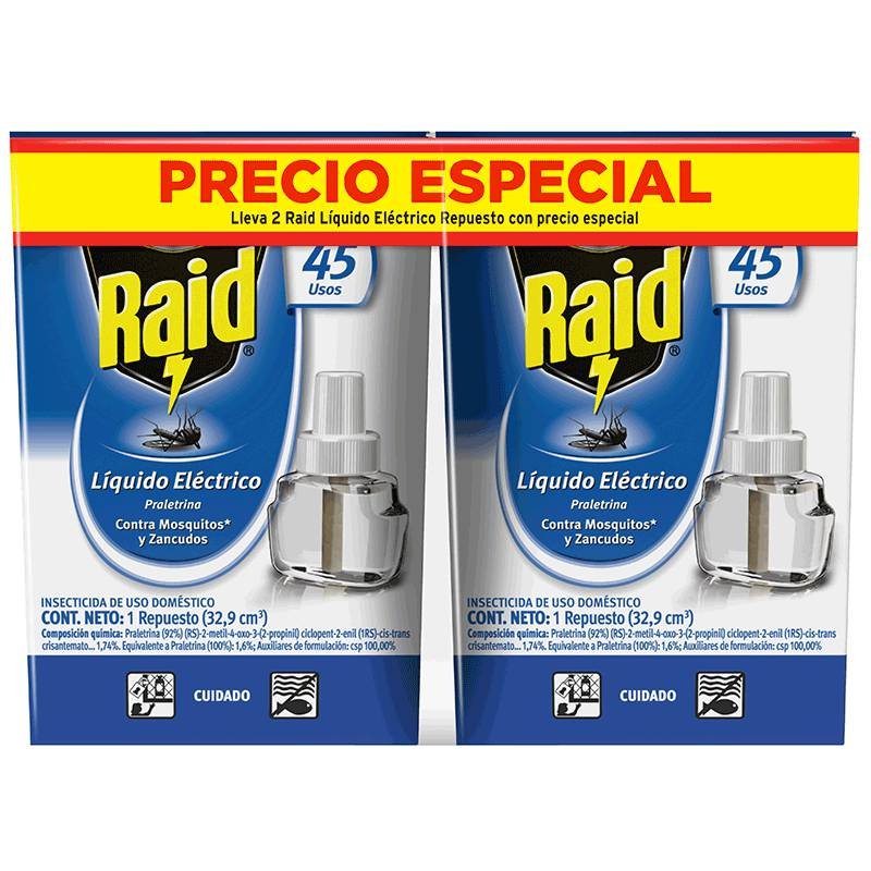 Insecticida Raid x2und Noches Respuesto Precio Especial