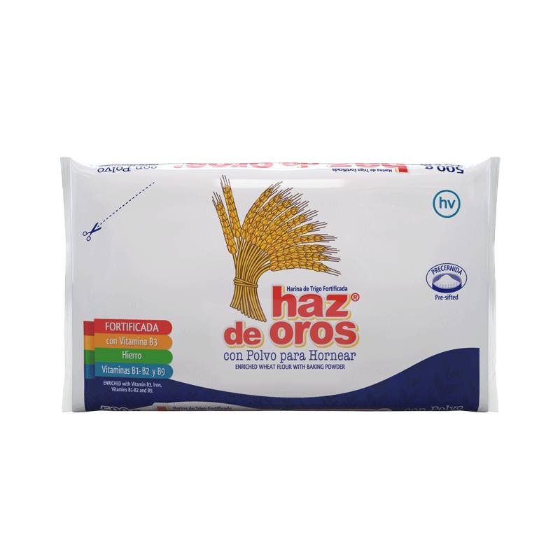 Harina De Trigo Haz Deorox500g Polvo Hornear