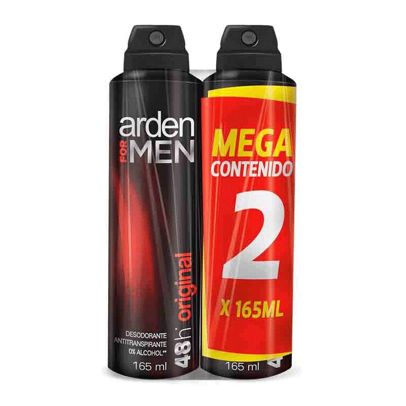 Desodorante Arden For Men 2x165ml Aerosol Original